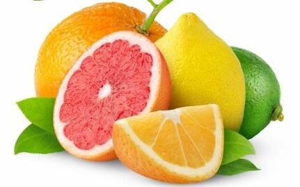 Vitamines dans les agrumes pour la puissance masculine